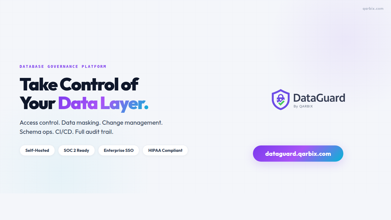DataGuard - Self-Hosted Database Security & Governance Platform